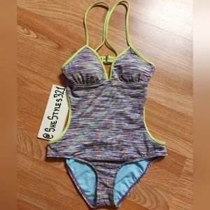 Athleta One Piece Open Back Swimsuit